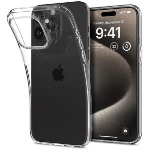 Husa iPhone 15 Pro Max Spigen Liquid Crystal, transparenta