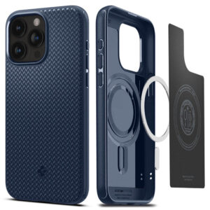Husa iPhone 15 Pro Max Spigen Mag Armor MagSafe, bleumarin