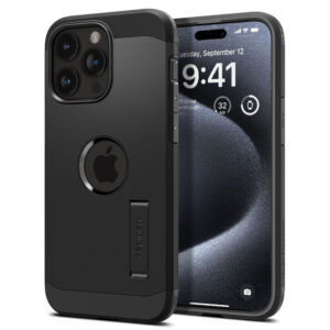 Husa iPhone 15 Pro Spigen Tough Armor MagSafe, negru