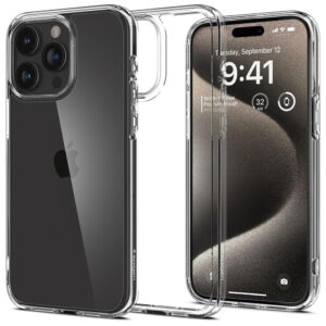 Husa iPhone 15 Pro Max Spigen Ultra Hybrid, transparenta