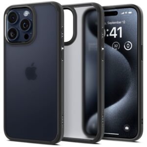 Husa iPhone 15 Pro Spigen Ultra Hybrid, cenusiu