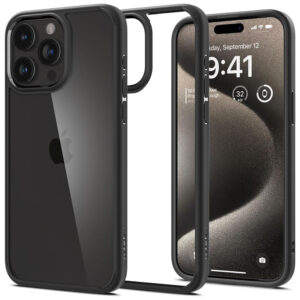 Husa iPhone 15 Pro Spigen Ultra Hybrid, negru