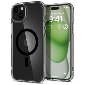 Husa iPhone 15 Spigen Ultra Hybrid MagSafe, negru