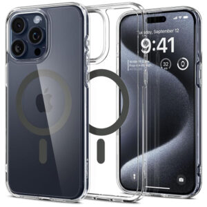 Husa iPhone 15 Pro Max Spigen Ultra Hybrid MagSafe, gri
