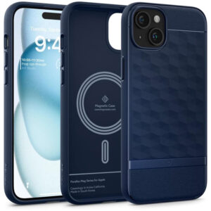 Husa iPhone 15 Spigen Caseology Parallax MagSafe, bleumarin