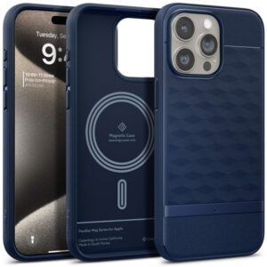 Husa iPhone 15 Pro Max Spigen Caseology Parallax MagSafe, bleumarin