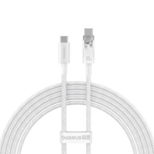 CABLU alimentare si date Baseus,Explorer Smart Temperature Control,Fast Charging pt smartphone,USB Type-C(T) la USB Type-C(T),100W,braided,2m