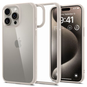 Husa iPhone 15 Pro Spigen Ultra Hybrid, natural