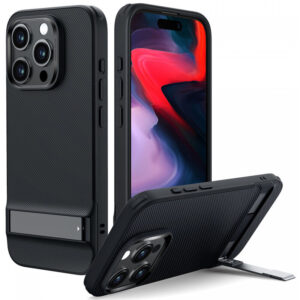 Husa iPhone 15 Pro ESR Air Shield Boost Kickstand, negru