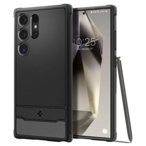 Husa Samsung Galaxy S24 Ultra Spigen Rugged Armor, negru