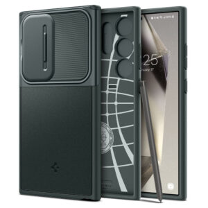 Husa Samsung Galaxy S24 Ultra Spigen Optik Armor, verde