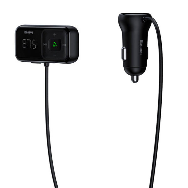 Transmitator auto, incarcator masina Baseus, CCMT000201, negru - imagine 10