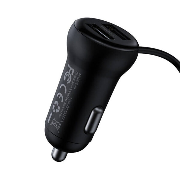 Transmitator auto, incarcator masina Baseus, CCMT000201, negru - imagine 11