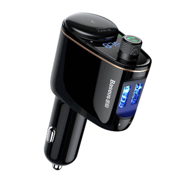 Transmitator auto Bluetooth, incarcator masina Baseus S-06 - imagine 2