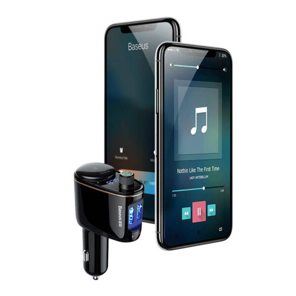 Transmitator auto Bluetooth, incarcator masina Baseus S-06 - imagine 3
