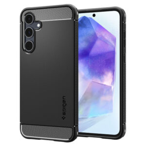 Husa Samsung Galaxy A55 5G Spigen Rugged Armor, negru