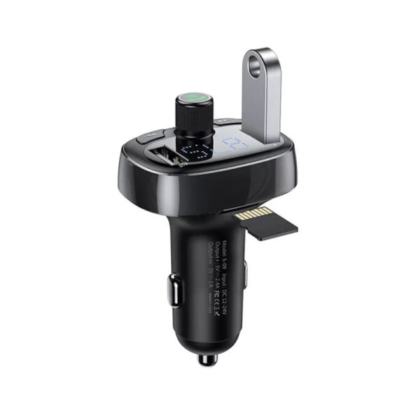Modulator FM Bluetooth, incarcator auto Baseus, CCMT000301 - imagine 6