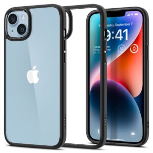 Husa transparenta iPhone 14 Spigen Ultra Hybrid, negru matte