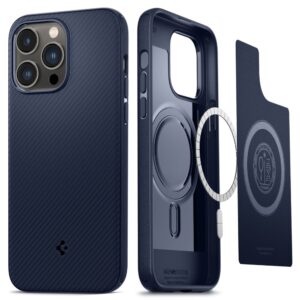Husa iPhone 14 Pro Max Spigen Mag Armor MagSafe, bleumarin