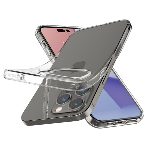Husa iPhone 14 Pro Spigen Liquid Crystal, transparenta - imagine 6
