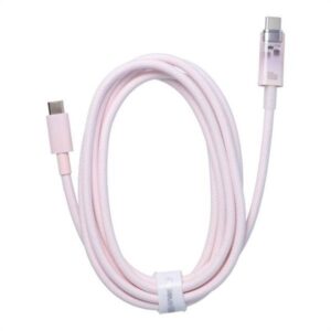Cablu de date, Baseus, USB-C la USB-C, 2 m, ROZ