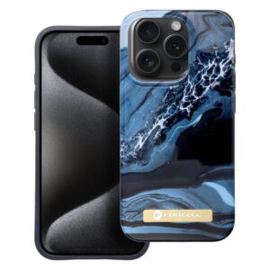 Husa pentru iPhone 14 PLUS Forcell F-Protect Mirage, compatibilă cu MagSafe, Ocean Marble.