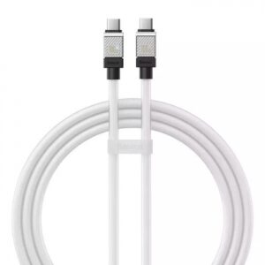Cablu de date Baseus CoolPlay CAKW000202, USB-C - USB-C, 1m, White
