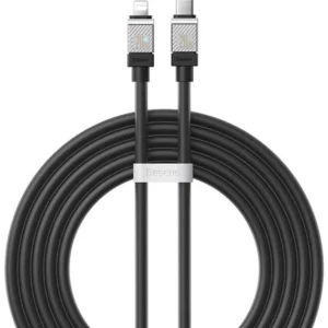 Cablu Fast Charging cable Baseus USB-C to Lightning Coolplay Series 2m, 20W, black