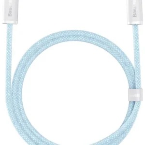 Cablu Cablu dinamic Baseus USB-C la USB-C, PD, 100W, 1m (albastru)
