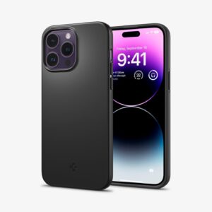 Husa iPhone 14 Pro Max Spigen Liquid Crystal, neagra