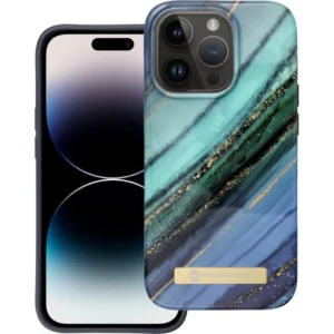 Husă pentru iPhone 14 PRO Forcell F-Protect Mirage, compatibilă cu MagSafe, Jade marble