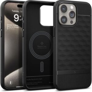 Husa iPhone 15 Pro Max Spigen Caseology Parallax MagSafe, negru