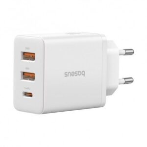 Incarcator Baseus Cube, 30W, 3A, 1 x USB-C – 2 x USB-A, Alb