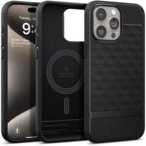 Huse Spigen Caseology Parallax MAG iPhone 15 Pro Max 6.7" Magsafe Matte Black