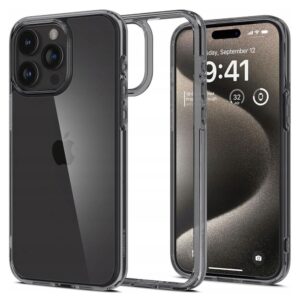 Husa Spigen Ultra Hybrid pentru iPhone 15 Pro, Crystal Clear