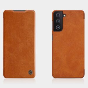 Husa Nillkin Qin Leather compatibila cu Samsung Galaxy S21 Plus 5G Brown