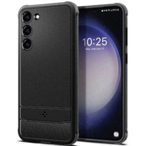 Husa Protectie Spate Spigen Rugged Armor ACS05665, Mat, pentru Samsung Galaxy S23+ S916 Negru