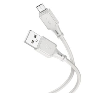Hoco, USB A la Micro USB, 1 m, Alb
