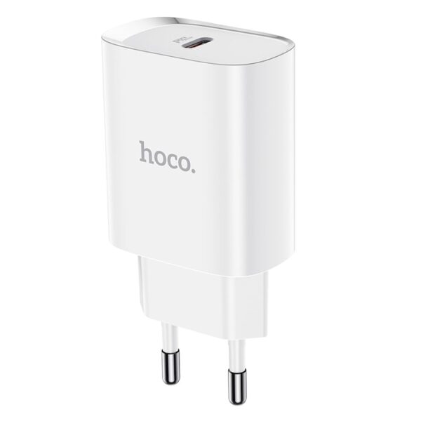 Incarcator Retea cu cablu Lightning HOCO N14, Quick Charge, 20W, 1 X USB Tip-C, Alb - imagine 4