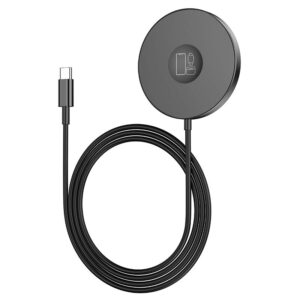 Incarcator Wireless Hoco 3-in-1, Compatibil MagSafe, 15W, Type-C, Negru - CW41 - Hoco