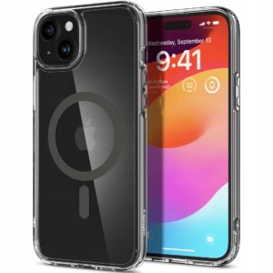 Carcasa Spigen Ultra Hybrid MagSafe compatibila cu iPhone 15 Graphite
