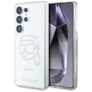 Husa Samsung Galaxy S25 Ultra Karl Lagerfeld IML Rhinestones, Karl Head, transparent, KLHCS25LHKHDCELT