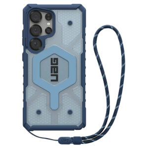 Husa Samsung Galaxy S25 Ultra UAG Pathfinder Clear MagSafe, Blues Lanyard