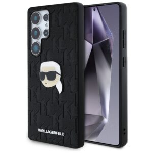 Husa Samsung Galaxy S25 Ultra Karl Lagerfeld Hardcase Monogram Leather, Karl Head Pin, KLHCS25LPGKLKIPK