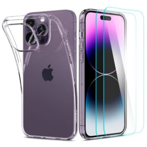 [Pachet 360°] Husa + 2x folie iPhone 14 Pro Max Spigen Crystal Pack, clear
