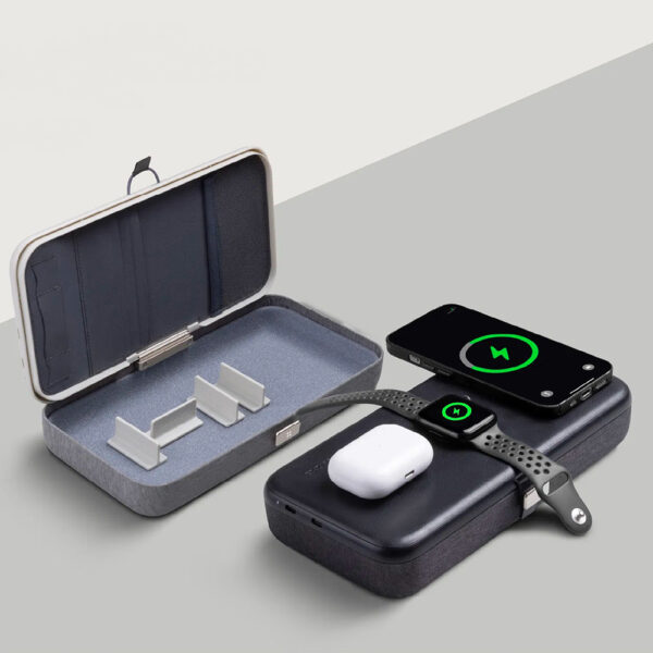 Statie incarcare 4in1 + organizator Edizard, negru, EZ85010102 - imagine 5