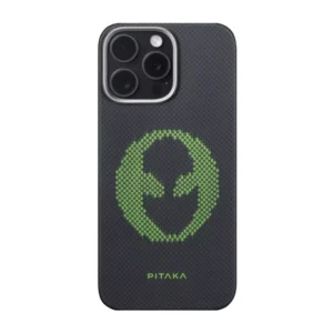 Husa de protectie Pitaka MagEZ 5 pentru iPhone 16 Pro Alien Tactile Woven, Fosforescenta
