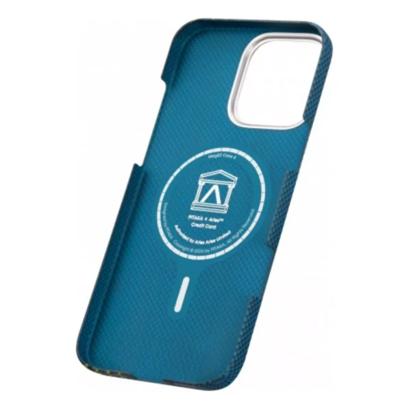Husa de protectie Pitaka MagEZ 5 pentru iPhone 16 Pro Aries Tactile Woven, Fosforescenta - imagine 3