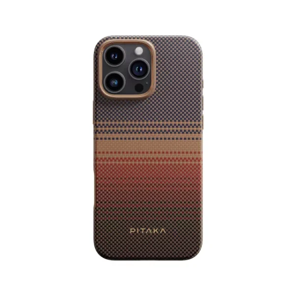 Husa PITAKA Military Grade compatibila cu iPhone 16 Pro Max, Sunset