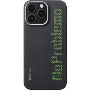 Husă PITAKA Aries cu textură tactilă țesută pentru iPhone 16 Pro Max – model NoProblemo